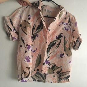 Vintage Abstract Button Up